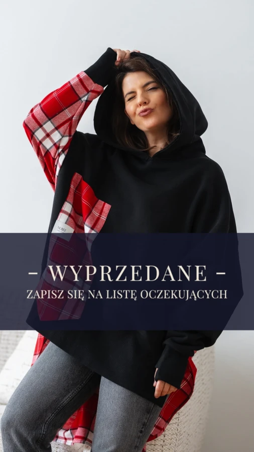 BluzoKoszula / CZARNY + CZERWONA KRATA 