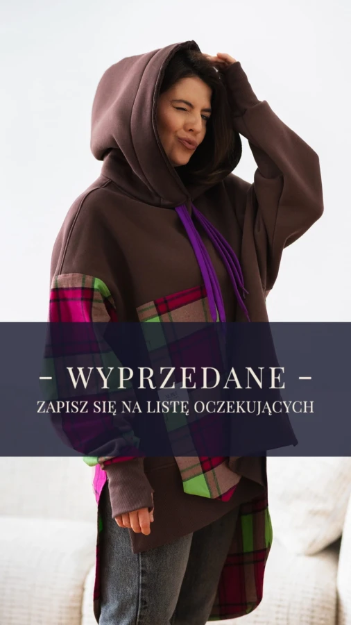 BluzoKoszula / CZEKOLADA + KOLOROWA KRATA