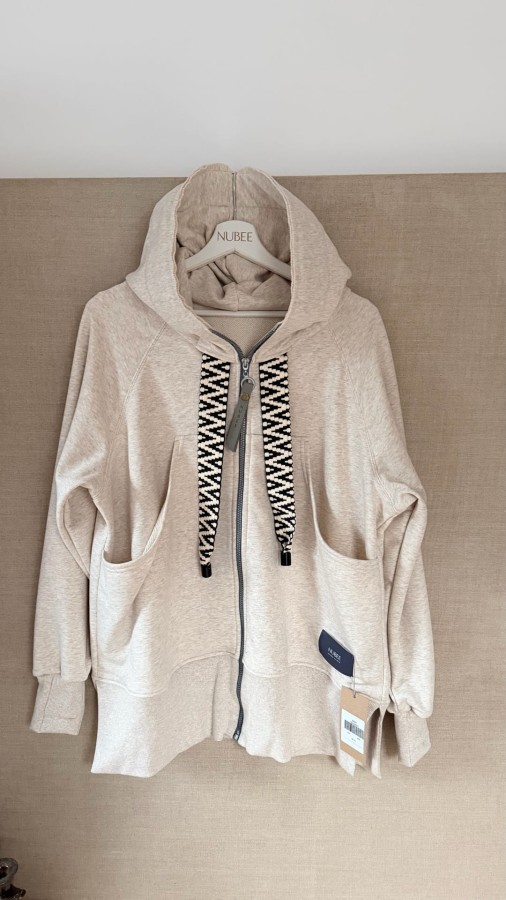 BLUZA ROZPINANA KANG00 EXTEND - LATTE MELANGE
