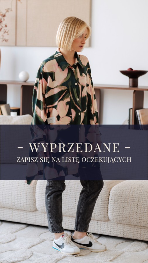 KOSZULA LULU OVERSIZE DŁUGA / ZIELEŃ AKWARELA