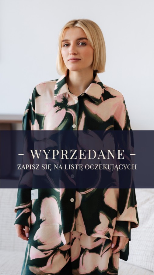 KOSZULA LULU OVERSIZE KRÓTKA / ZIELEŃ AKWARELA