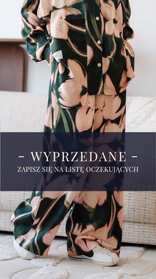 SZEROKIE SPODNIE NUBISY - ZIELEŃ AKWARELA