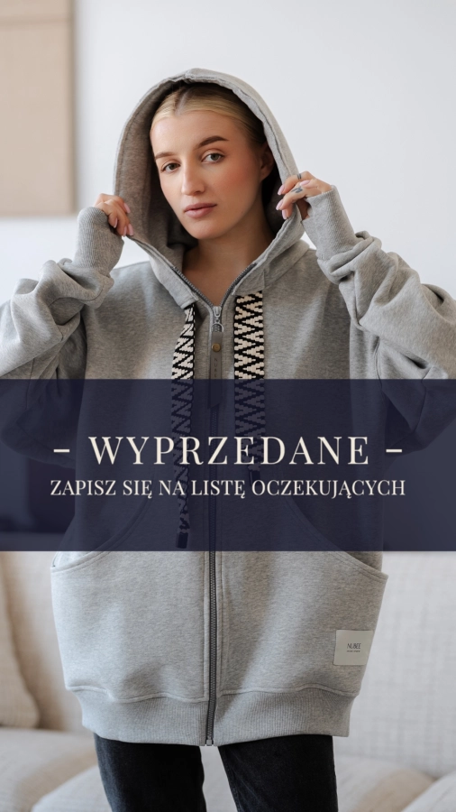 BLUZA MOJEGO CHLOPAKA ROZPINANA - SZARY MELANŻ