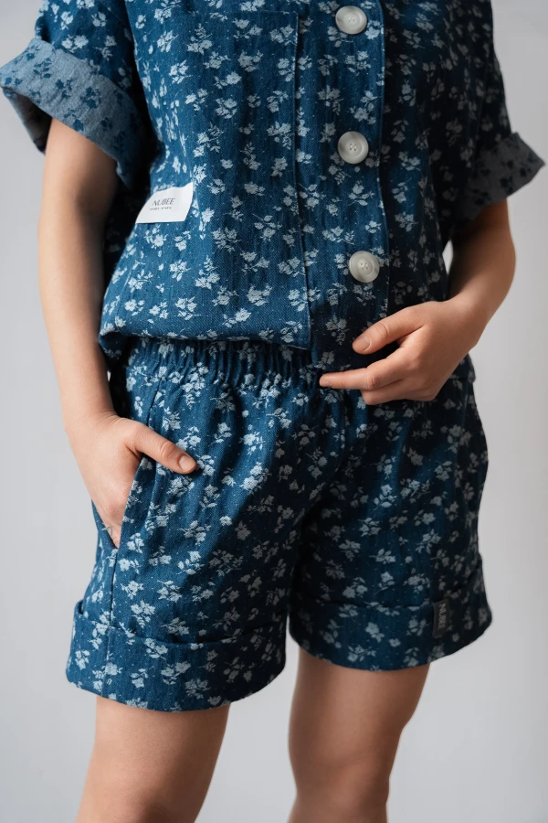 KRÓTKIE SZORTY/SPODENKI IVO DENIM KWIATY
