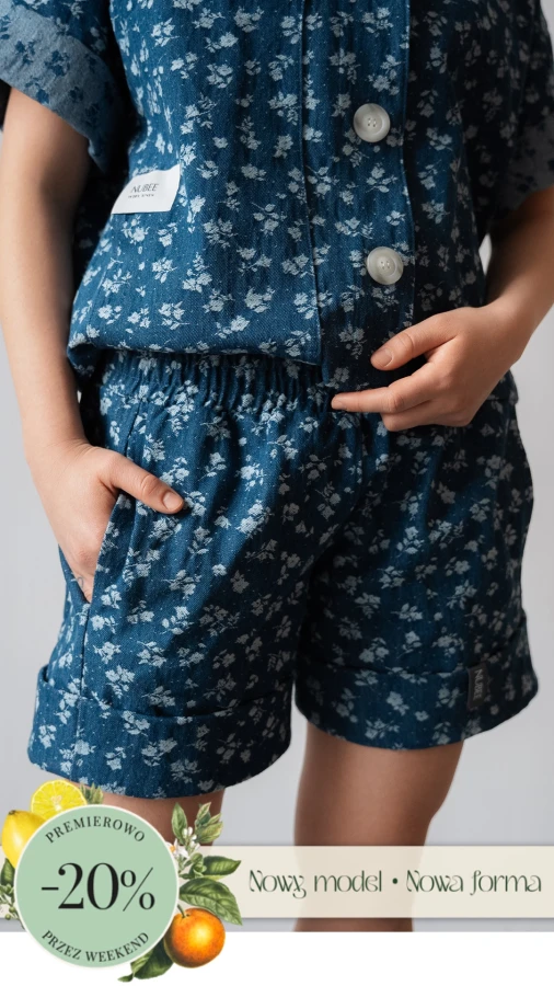 KRÓTKIE SZORTY/SPODENKI IVO DENIM KWIATY