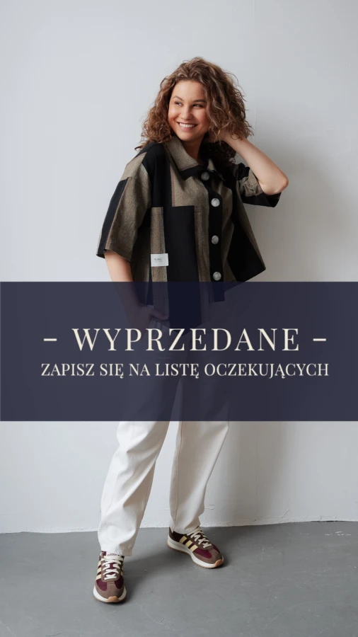 Nowy model. Koszula krótka - Pasy Płótno