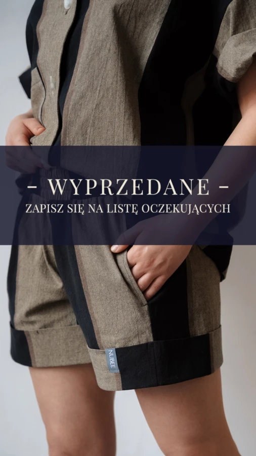 KRÓTKIE SZORTY/SPODENKI IVO PASY PŁÓTNO