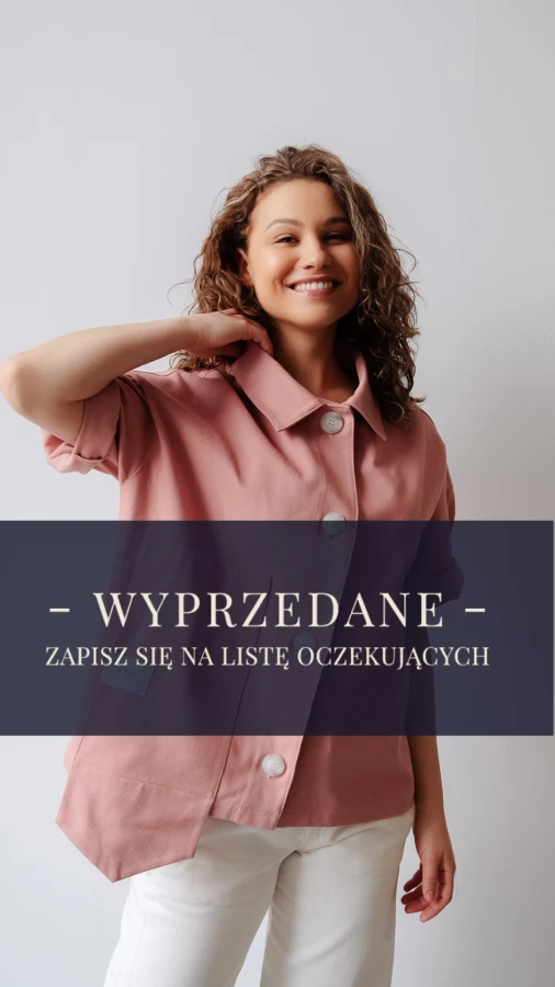 Nowy model. Koszula długa. Denim róż