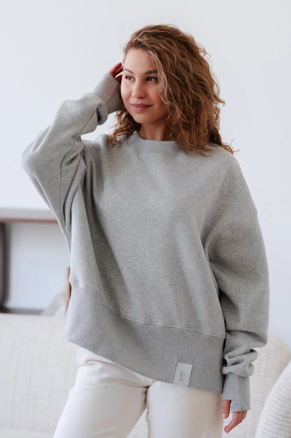 BLUZA ANA SZARY MELANŻ
