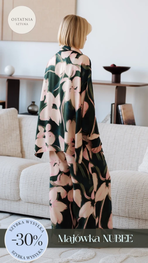 KOSZULA LULU OVERSIZE KRÓTKA / ZIELEŃ AKWARELA