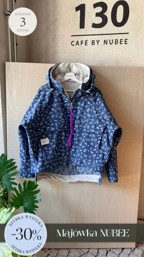 WIOSENNA KURTKA HOOBEE DENIM CIEMNY