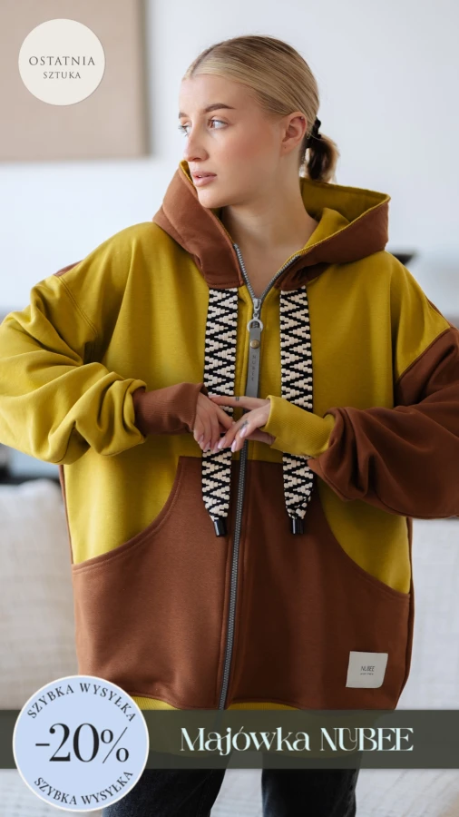 BLUZA MOJEGO CHLOPAKA ROZPINANA - TOFFIE & GOLDEN LIME