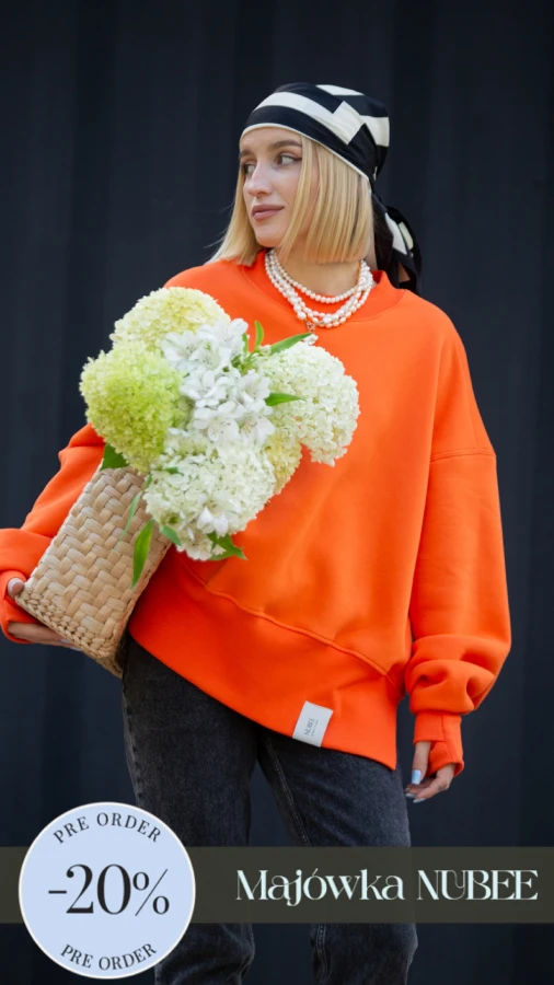 nowy model / BLUZA ANA Mleczna Pomarańcza