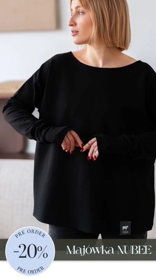 JUSIA LONGSLEEVE CZARNA 