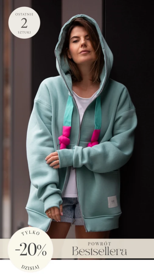 BLUZA MOJEGO CHŁOPAKA ROZPINANA/ BLUE SURF