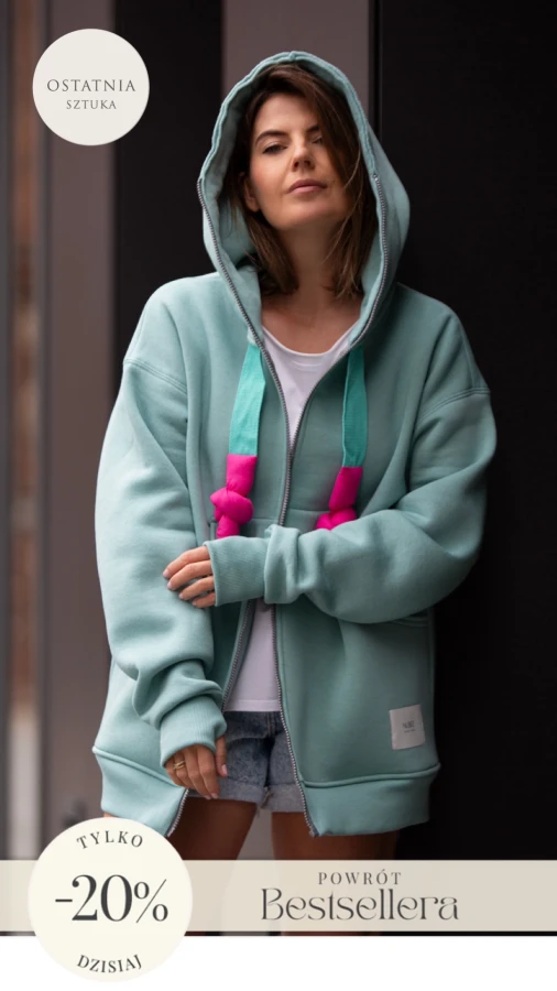 BLUZA MOJEGO CHŁOPAKA ROZPINANA/ BLUE SURF