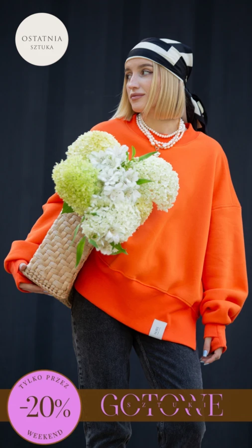 BLUZA ANA Mleczna Pomarańcza