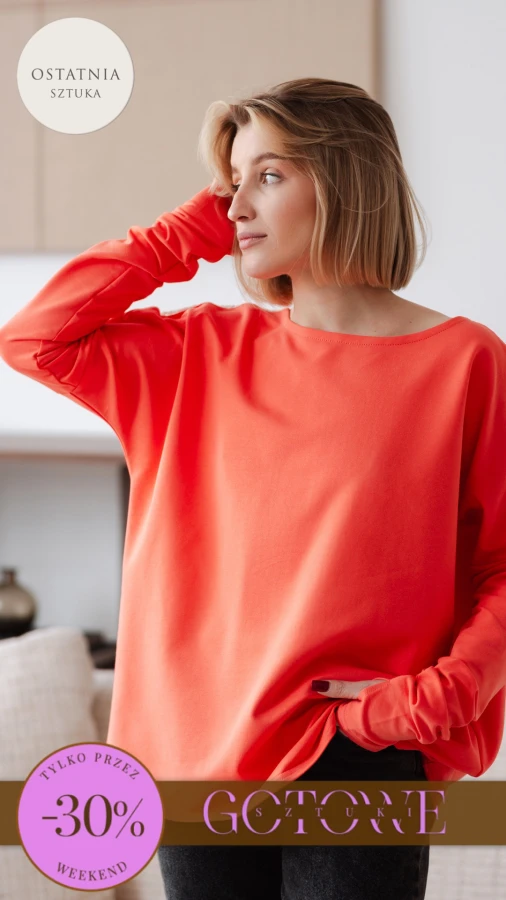 JUSIA LONGSLEEVE MLECZNA POMARAŃCZA