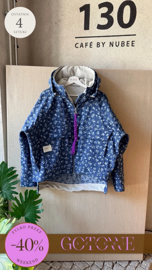 WIOSENNA KURTKA HOOBEE DENIM CIEMNY