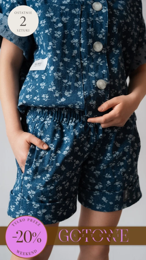 KRÓTKIE SZORTY/SPODENKI IVO DENIM KWIATY