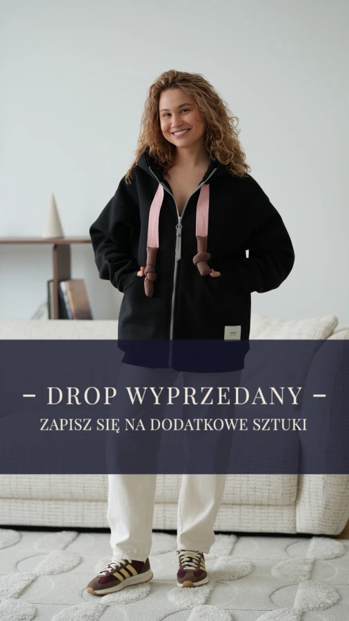 BLUZA MOJEGO CHLOPAKA ROZPINANA - CZARNY