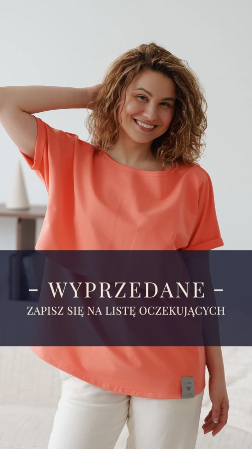 JUSIA - T-SHIRT DO KARMIENIA MLECZNY POMARAŃCZ