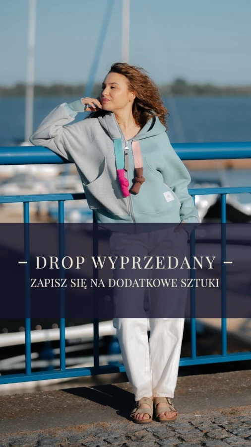 BLUZA KANG00 KRÓTKA - PÓŁ NA PÓŁ