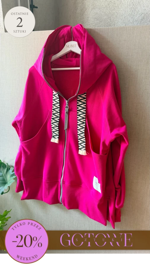 BLUZA KANG00 EXTEND - FUKSJA
