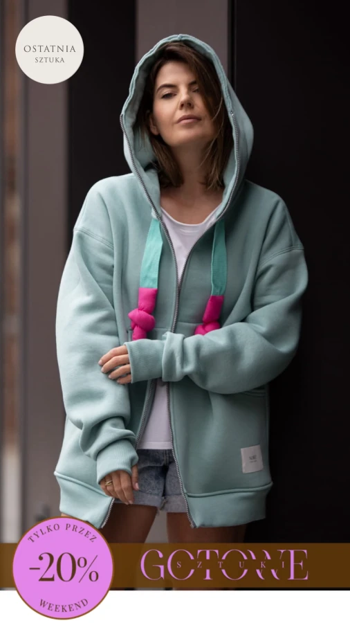BLUZA MOJEGO CHŁOPAKA ROZPINANA/ BLUE SURF