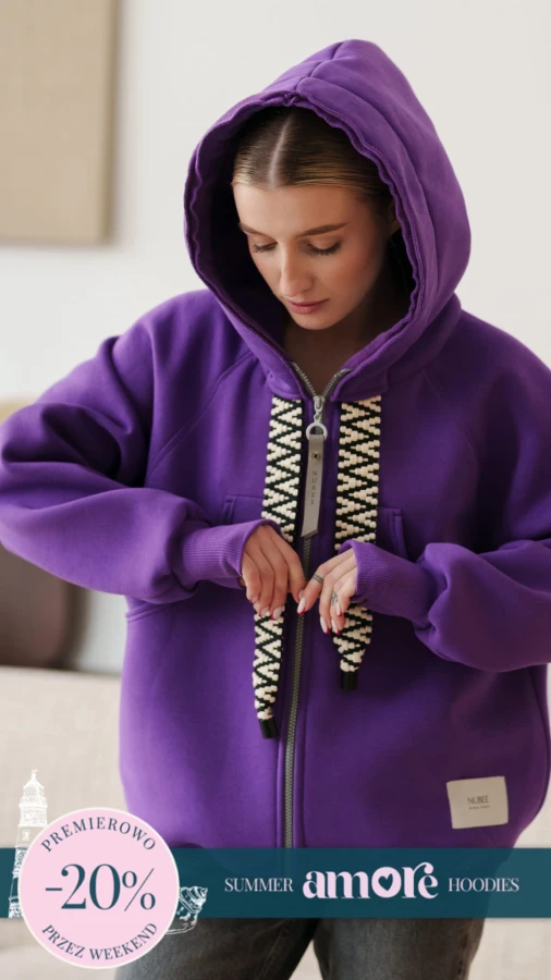 BLUZA KANG00 DŁUGA (62) FIOLET FLUO