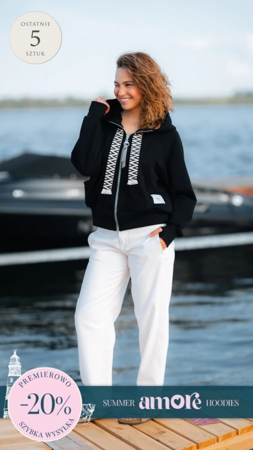 BLUZA KANG00 KRÓTKA - CZARNY