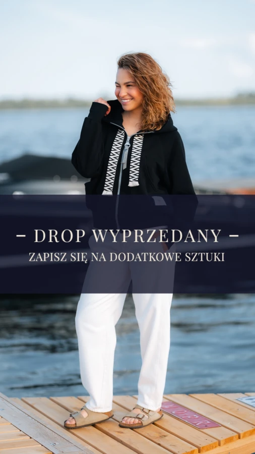 BLUZA KANG00 KRÓTKA - CZARNY