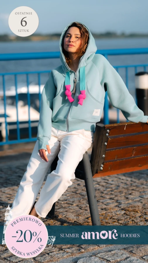 BLUZA KANG00 KRÓTKA - BLUE SURF