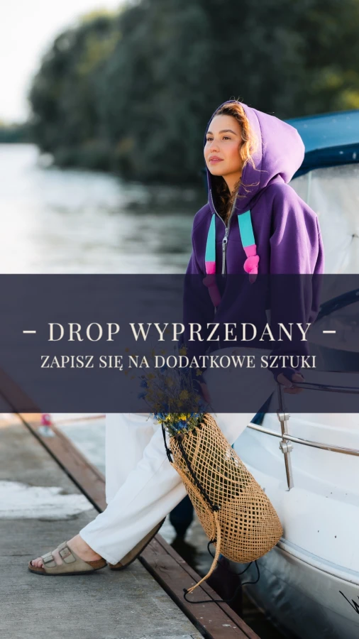 BLUZA KANG00 KRÓTKA - FIOLET