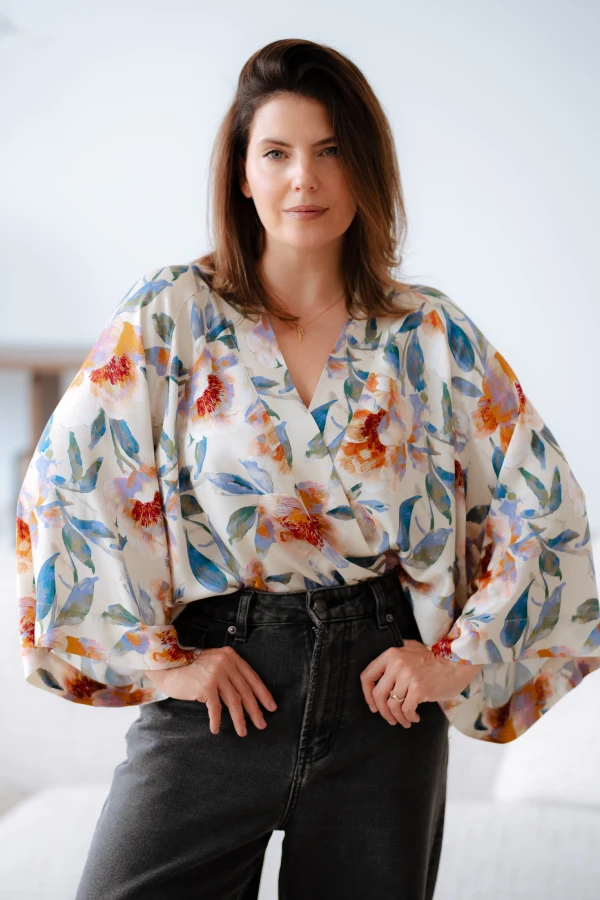 Kimono / Koszula Kimonowa – AKWARELOWE PIWONIE