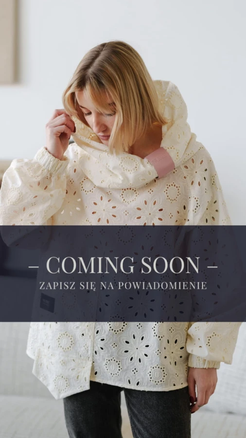 KOSZULA Z KOMINEM TULIP - HAFT KREMOWY