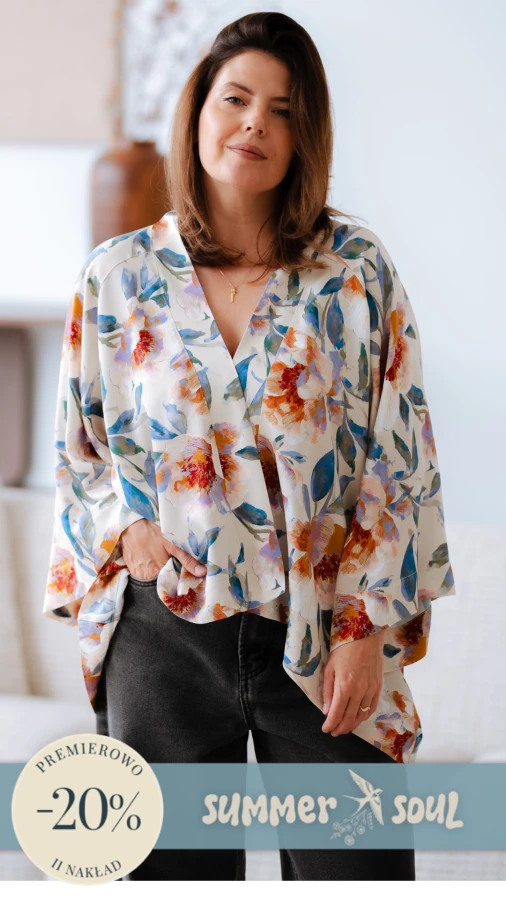 Kimono / Koszula Kimonowa – AKWARELOWE PIWONIE