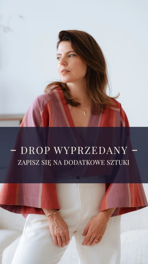 Kimono / Koszula Kimonowa – RÓZOWE PASY