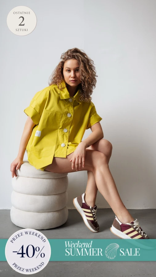 Nowy model. Koszula krótka  - limonka