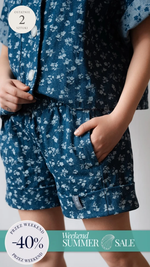 KRÓTKIE SZORTY/SPODENKI IVO DENIM KWIATY