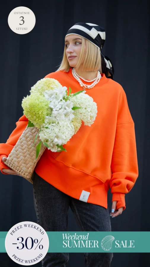 BLUZA ANA Mleczna Pomarańcza
