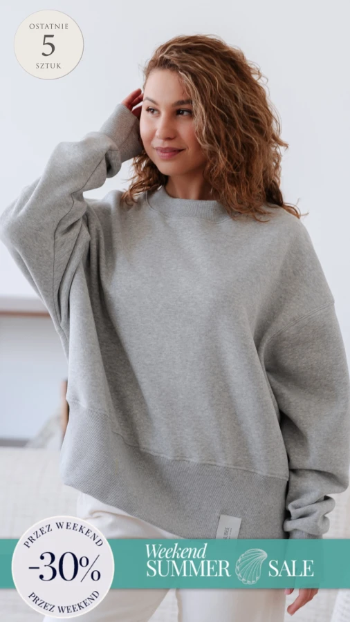 BLUZA ANA SZARY MELANŻ