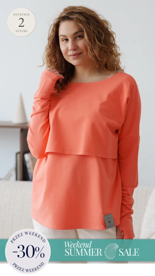 JUSIA LONGSLEEVE DO KARMIENIA MLECZNY POMARAŃCZ