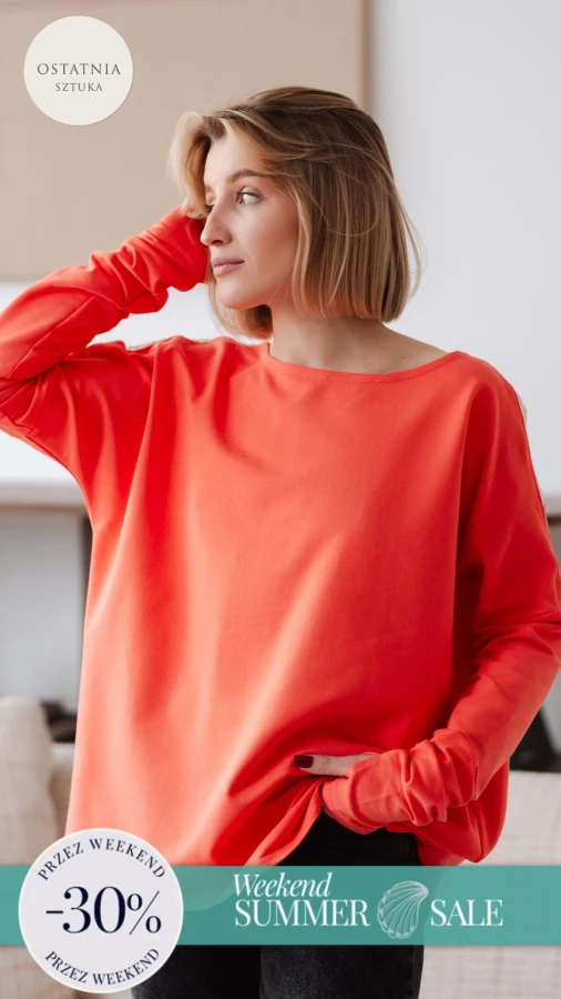 JUSIA LONGSLEEVE MLECZNA POMARAŃCZA