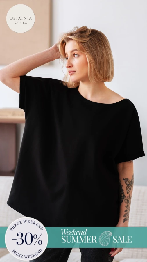 T-SHIRT  JUSIA CZARNY 