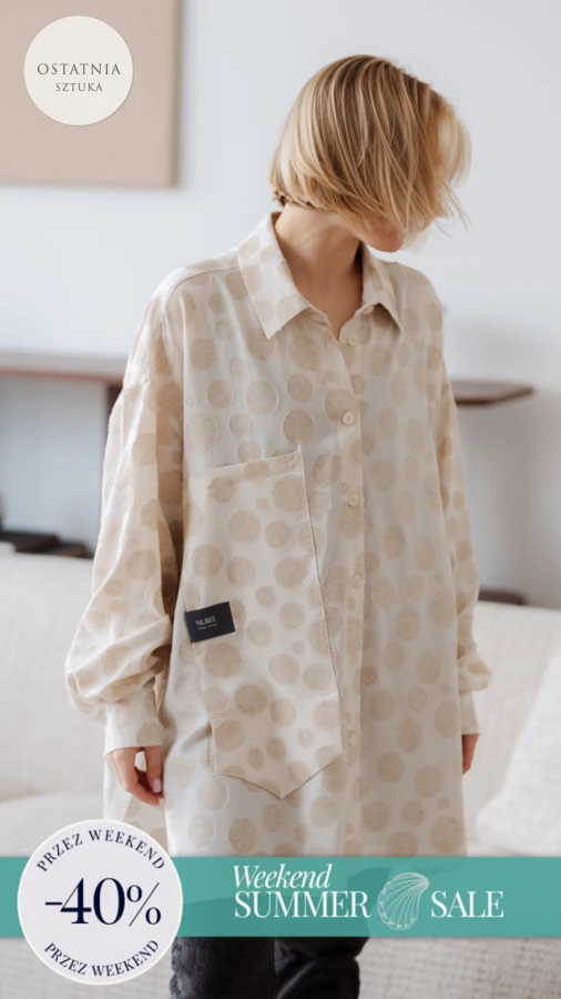 KOSZULA LULU OVERSIZE DŁUGA / WISKOZA & LEN