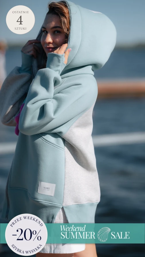 BLUZA ROZPINANA KANG00 EXTEND - PÓŁ NA PÓŁ