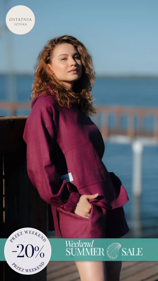 BLUZA KOSZULOWA FIKA RAMIA PURPURA KORALOWA