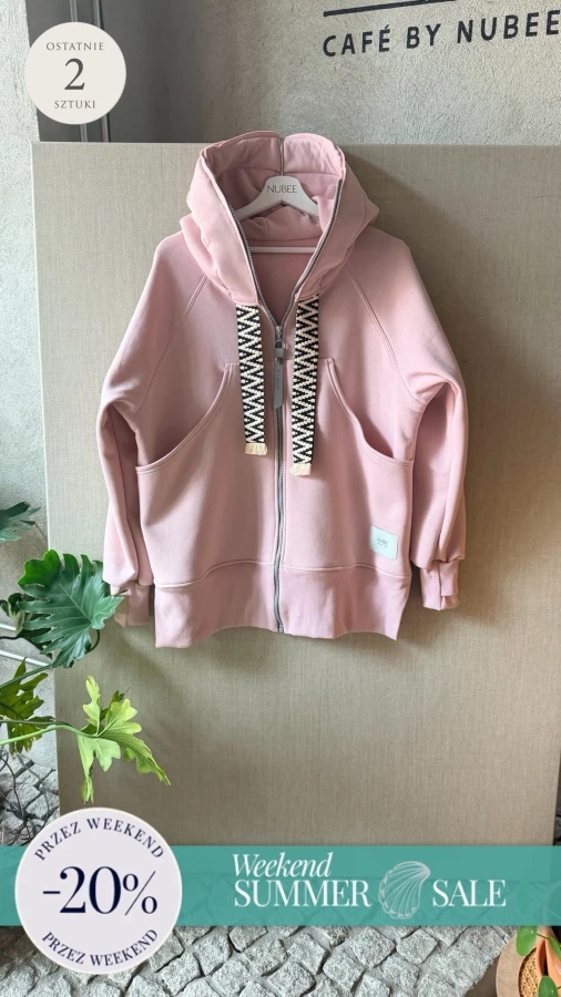 BLUZA KANG00 EXTEND - SUBTELNY RÓŻ
