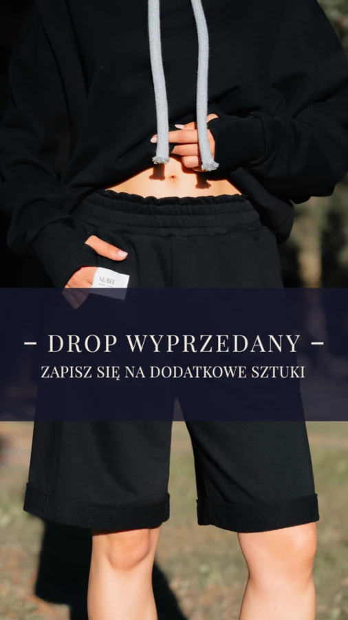 SZORTY NUBISY - CZARNE 